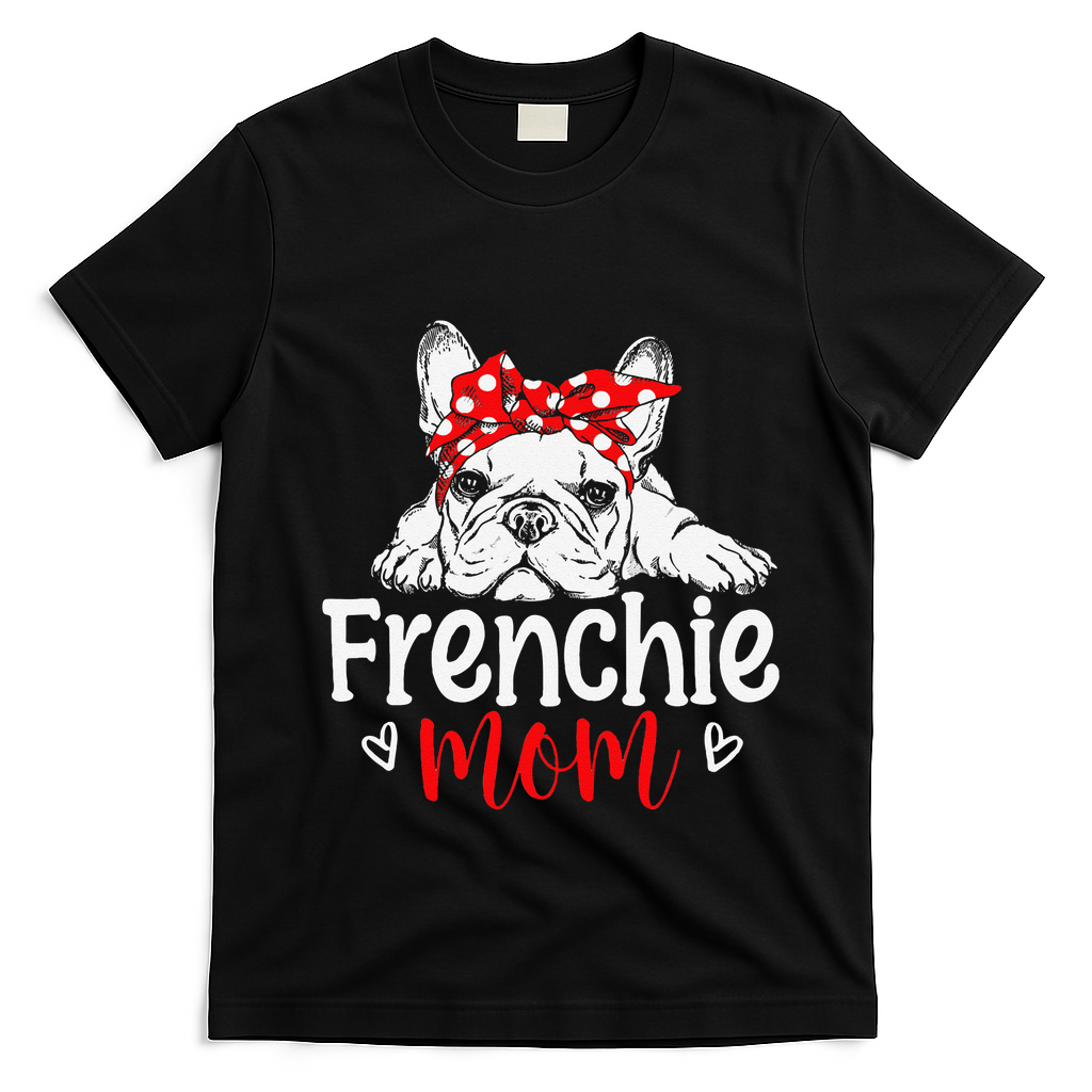 Frenchie Mom French Bulldog Dog Owner Mothers Day T-Shirt - Black