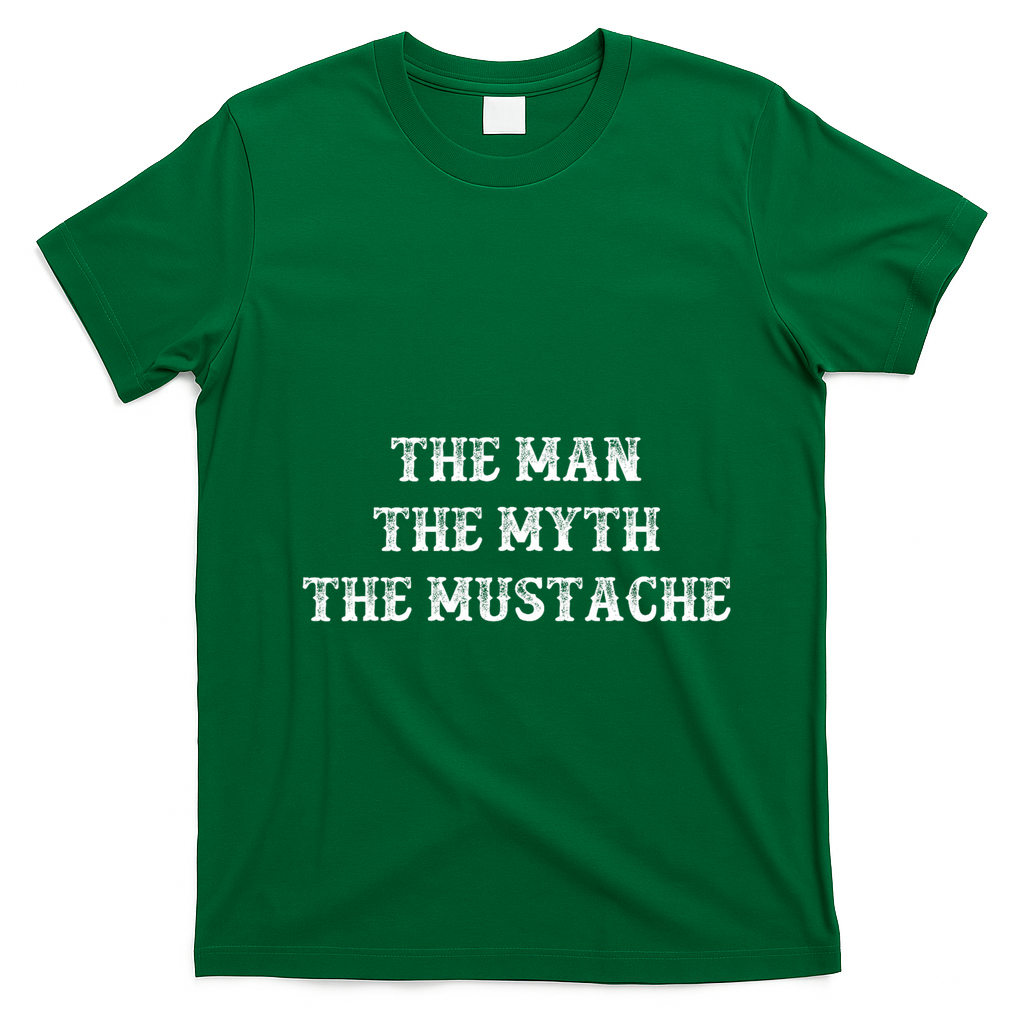 Funny Mustache Gift The Man The Myth The Mustache T-Shirt - Irish Green