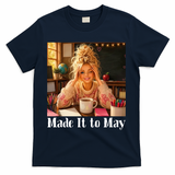 Funny Made It To May Teacher Last Day Of School T-Shirt - Navy