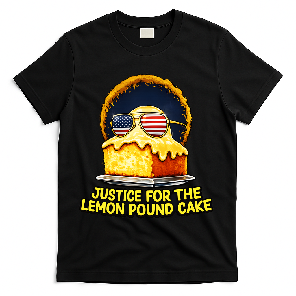 Funny Meme Justice For Lemon Pound Cake T-Shirt - Black