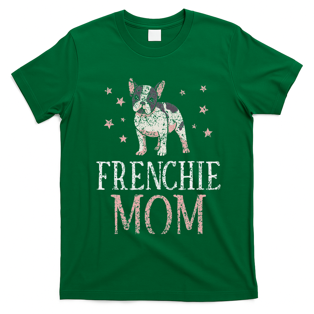 Frenchie Mom Lover Owner French Bulldog Mother Mommy Mama T-Shirt - Irish Green
