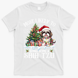 Funny Most Likely To Bring Home A Shih Tzu Dog Lover Xmas T-Shirt - White