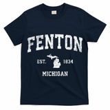 Fenton Michigan Mi Vintage Athletic Sports T-Shirt