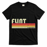 Flint Mi Michigan Funny City Home Roots Gift Retro 70s 80s T-Shirt