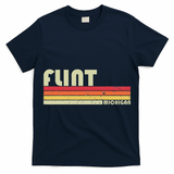 Flint Mi Michigan Funny City Home Roots Gift Retro 70s 80s T-Shirt
