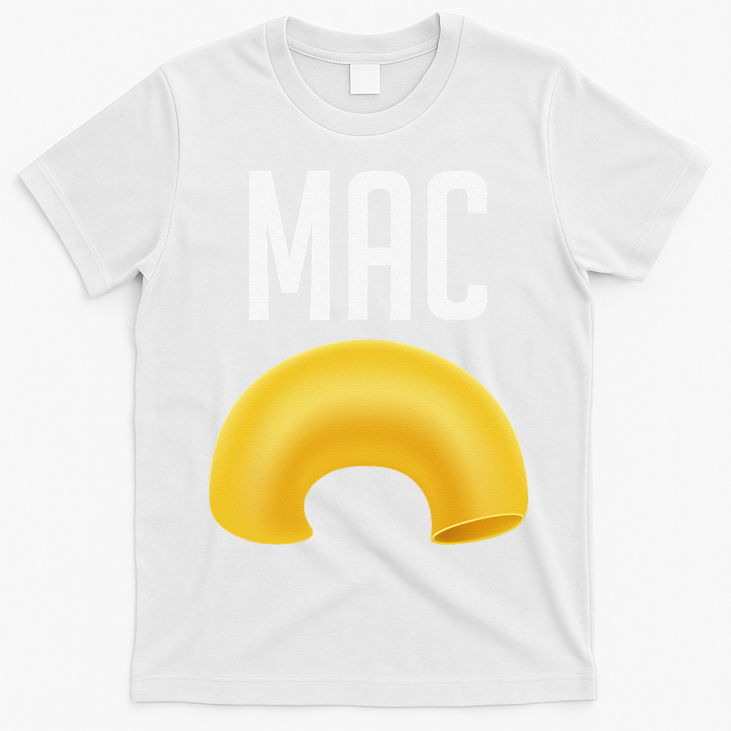 Funny Matching Macaroni And Cheese Halloween Costume Gift T-Shirt - White