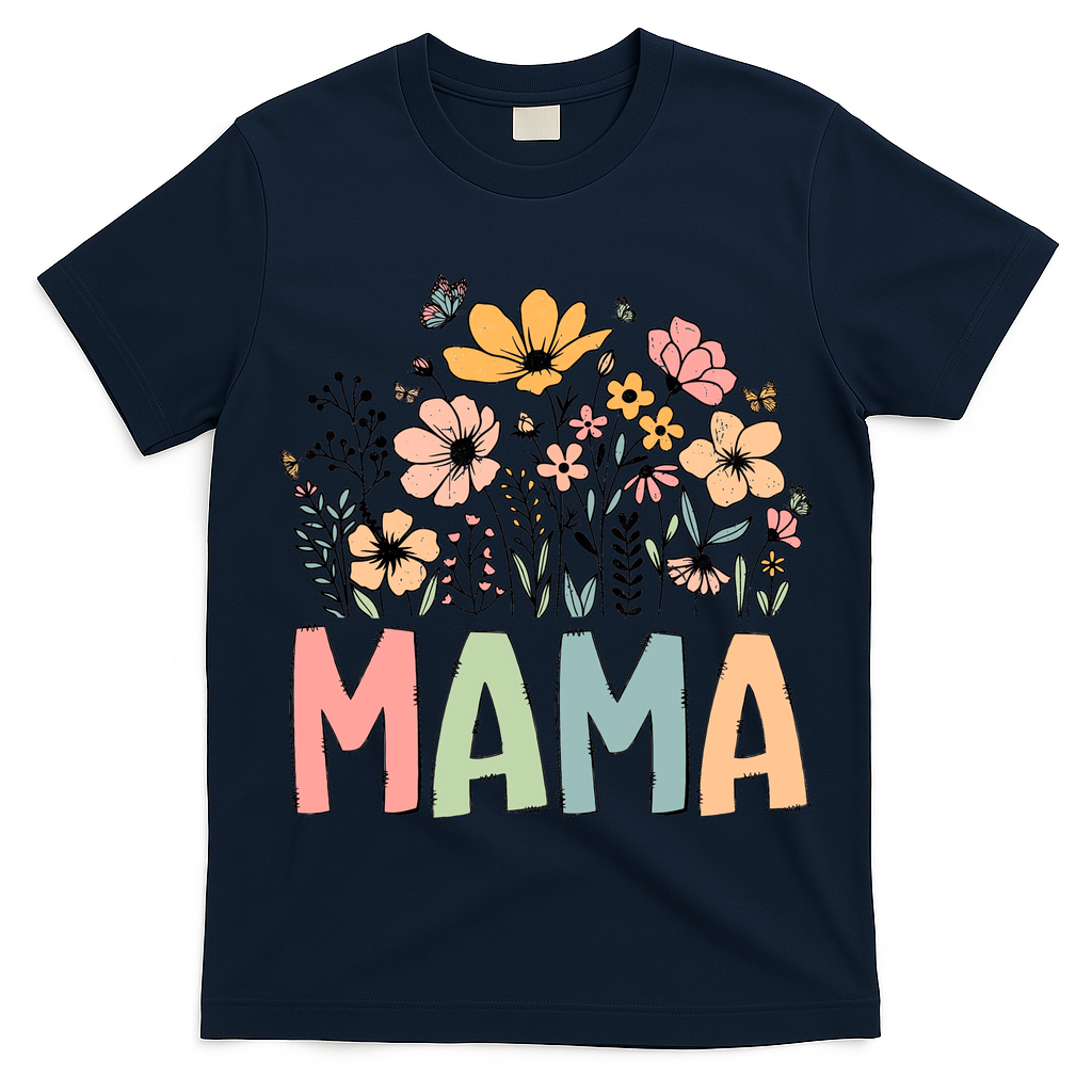 Floral Mama Mothers Day Wildflowers T-Shirt