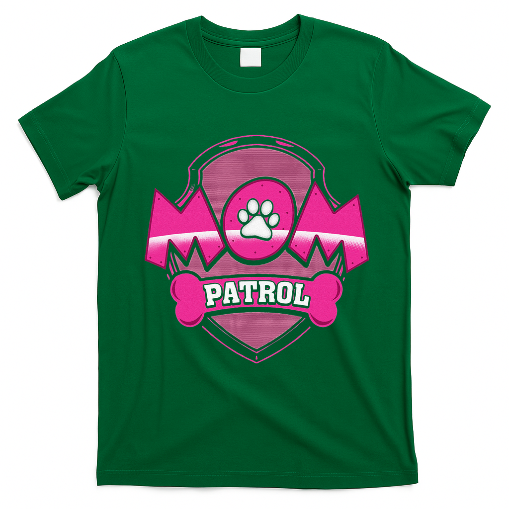 Funny Mom Patrol Dog Puppy Mom Patrol T T-Shirt - Irish Green