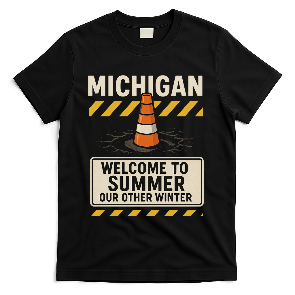Funny Michigan Summer Our Other Winter Construction Season T-Shirt