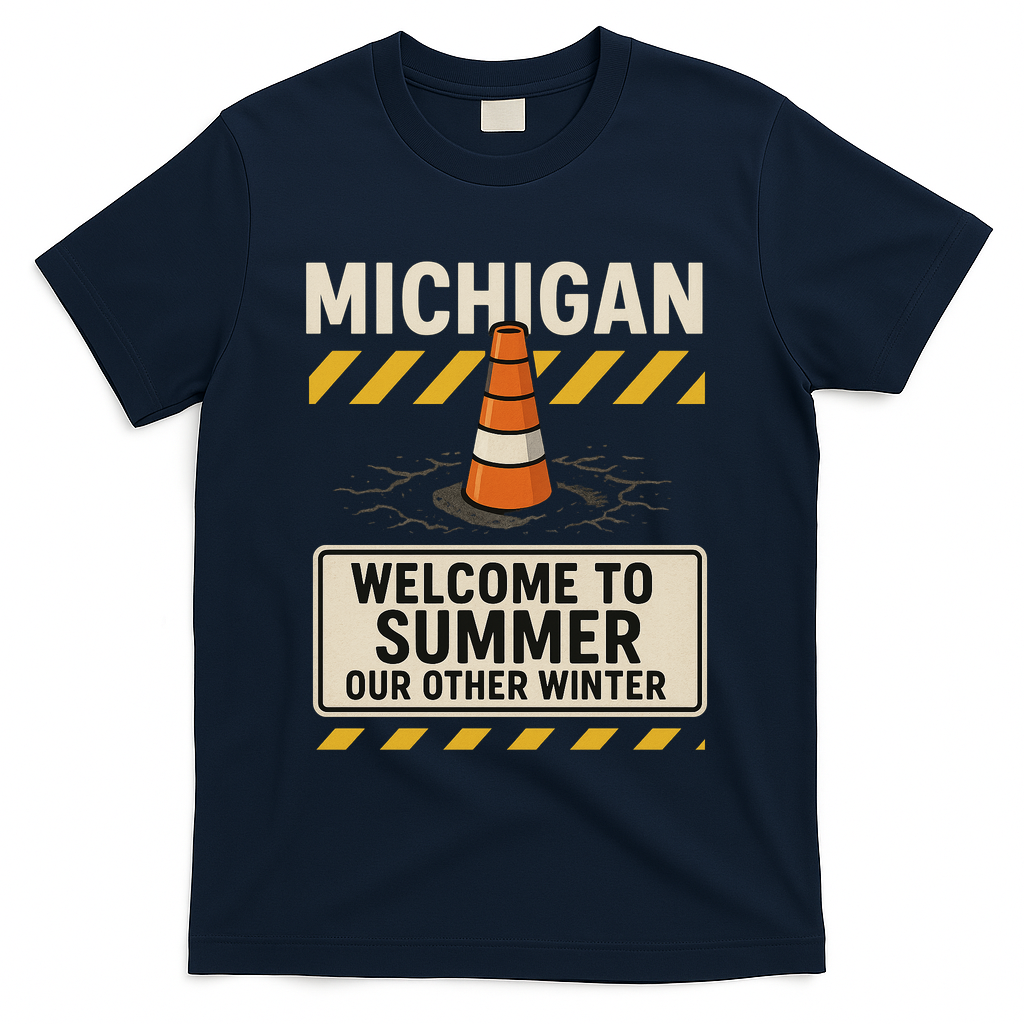 Funny Michigan Summer Our Other Winter Construction Season T-Shirt