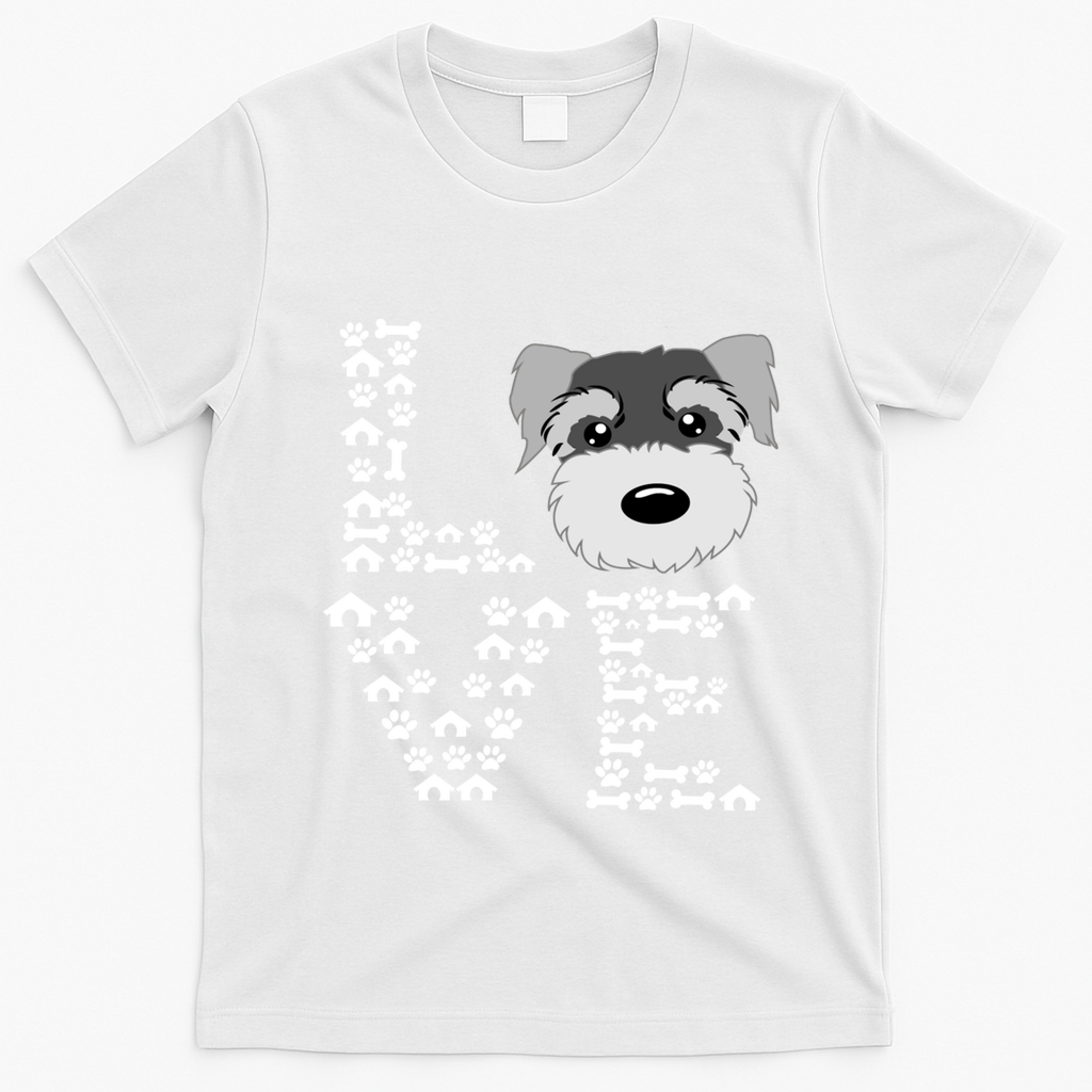 Funny Miniature Schnauzer Gift Miniature Schnauzer Lovers T-Shirt - White