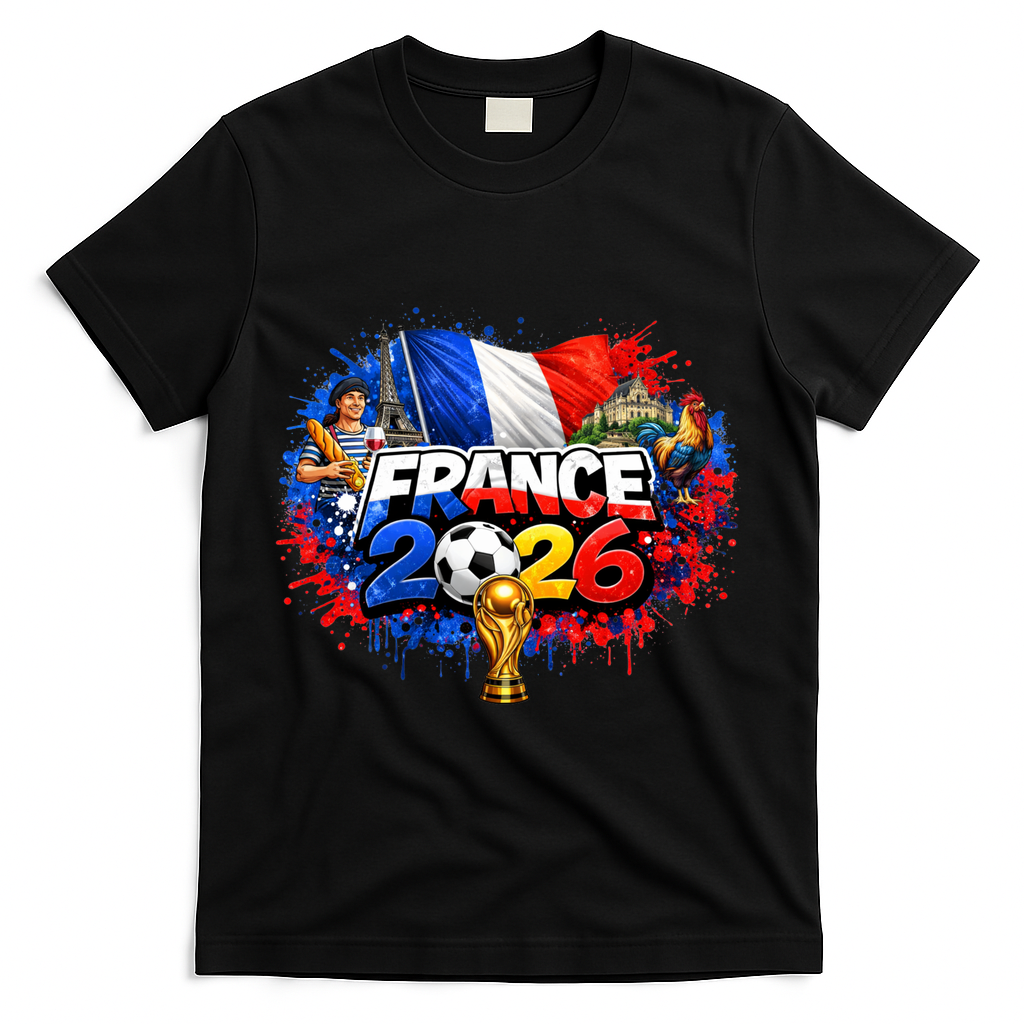 FRANCE North America Soccer Tournament 2026 T-Shirt - Black