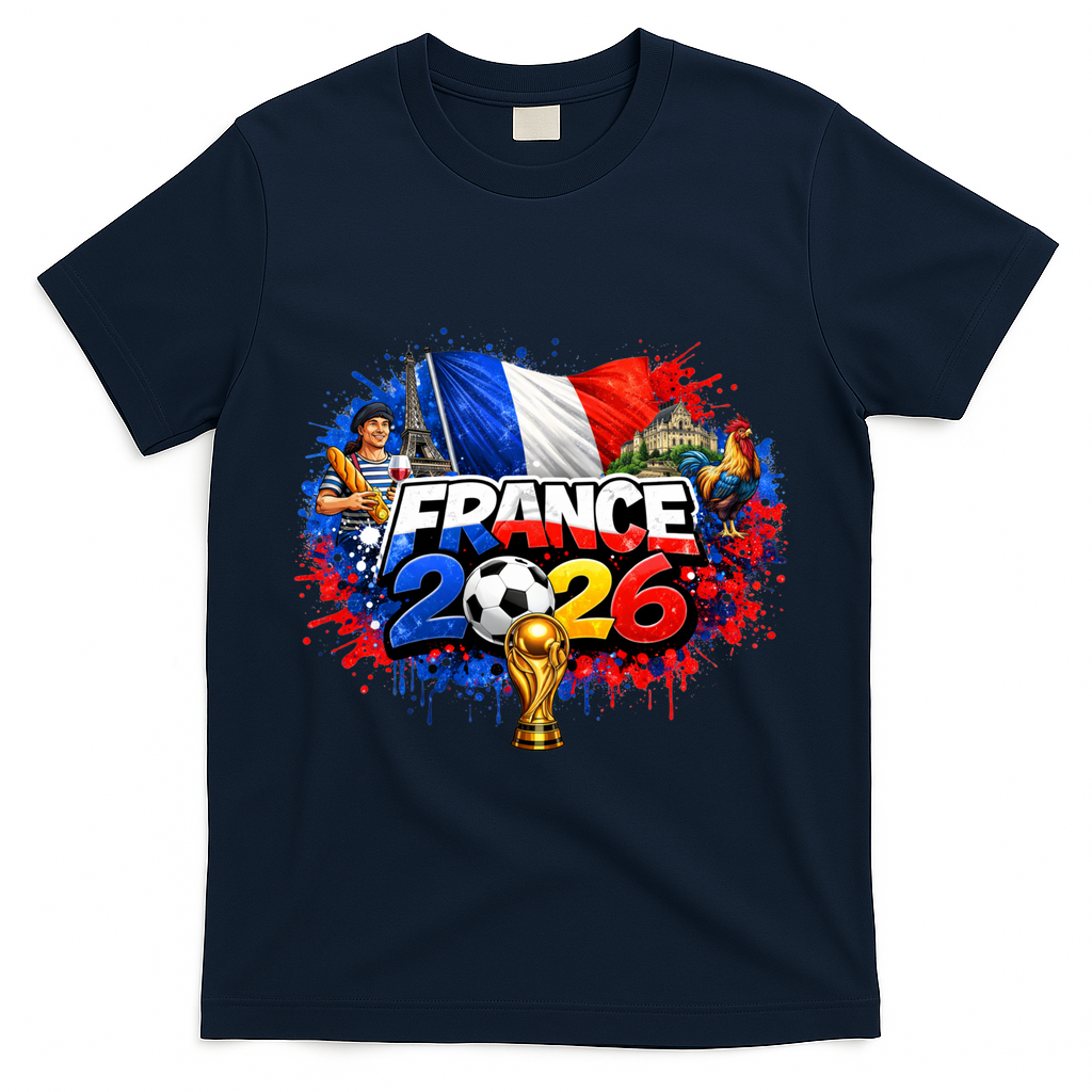 FRANCE North America Soccer Tournament 2026 T-Shirt - Navy