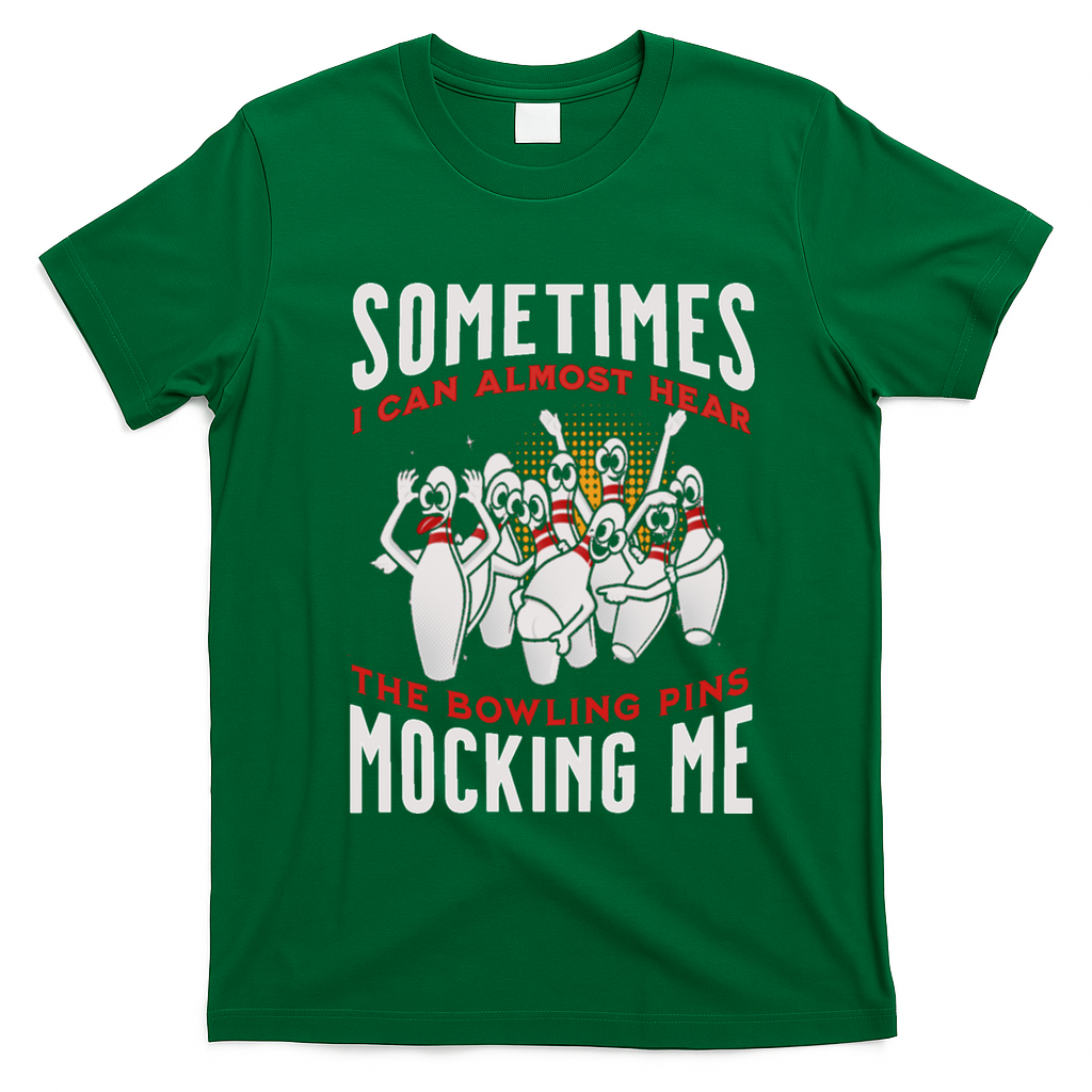 Funny Novelty Almost Hear Pins Mocking Me Ten Pin Bowling Great Gift T-Shirt - Irish Green