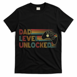 Funny New Dad Dad Level Unlocked Gaming Gamer Dad T-Shirt