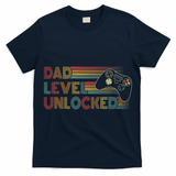 Funny New Dad Dad Level Unlocked Gaming Gamer Dad T-Shirt
