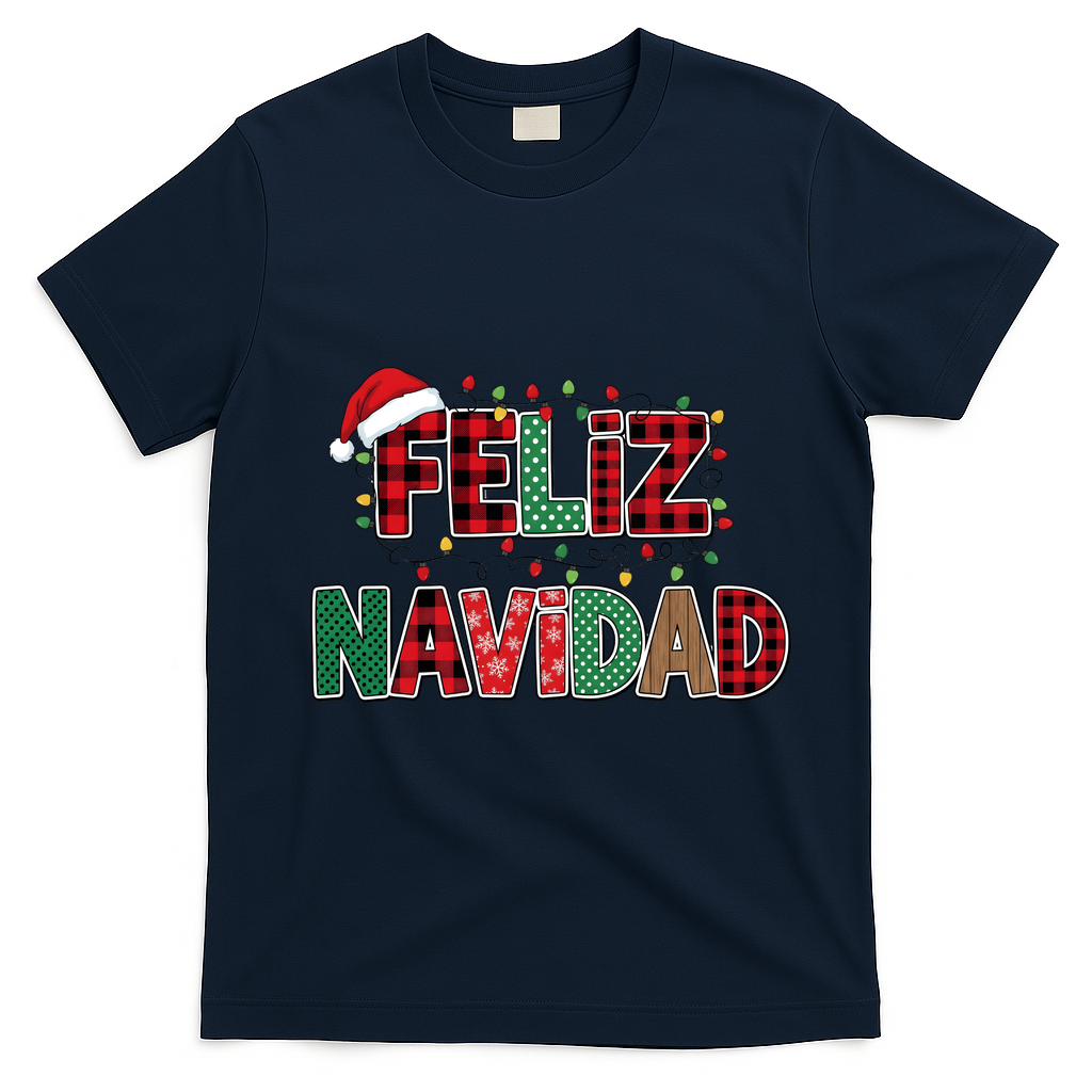 Feliz Navidad T-Shirt - Navy Blue