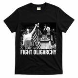Fight Oligarchy Bernie Sanders And AOC Freedom US Anti Trump  T-Shirt - Black