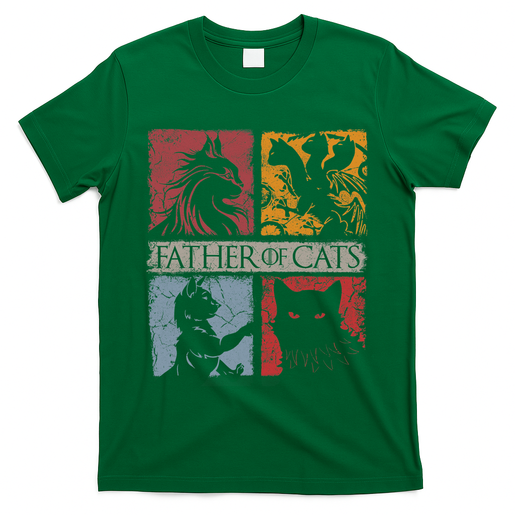 Father Of Cats Cat Lovers Cat Dad Fabulous T-Shirt