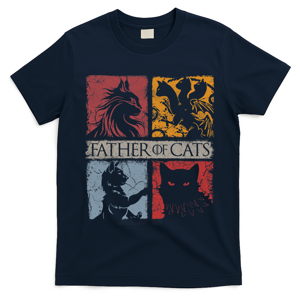 Father Of Cats Cat Lovers Cat Dad Fabulous T-Shirt