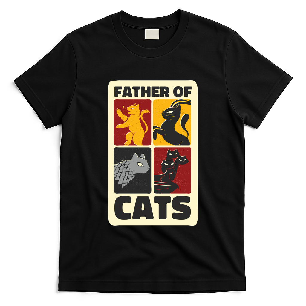 Father Of Cats Funny T-Shirt
