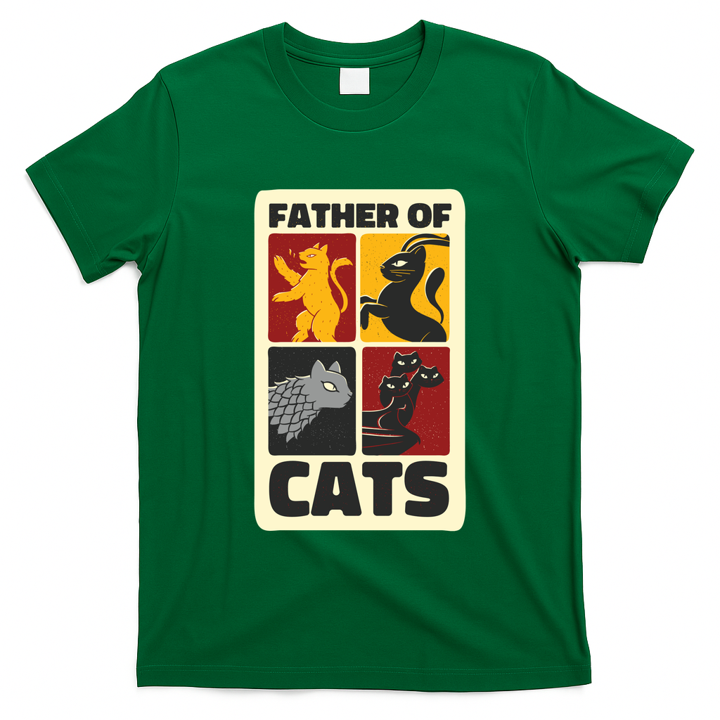 Father Of Cats Funny T-Shirt