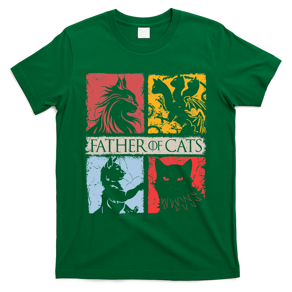 Father Of Cats Cat Lovers Cat Dad Fabulous T-Shirt