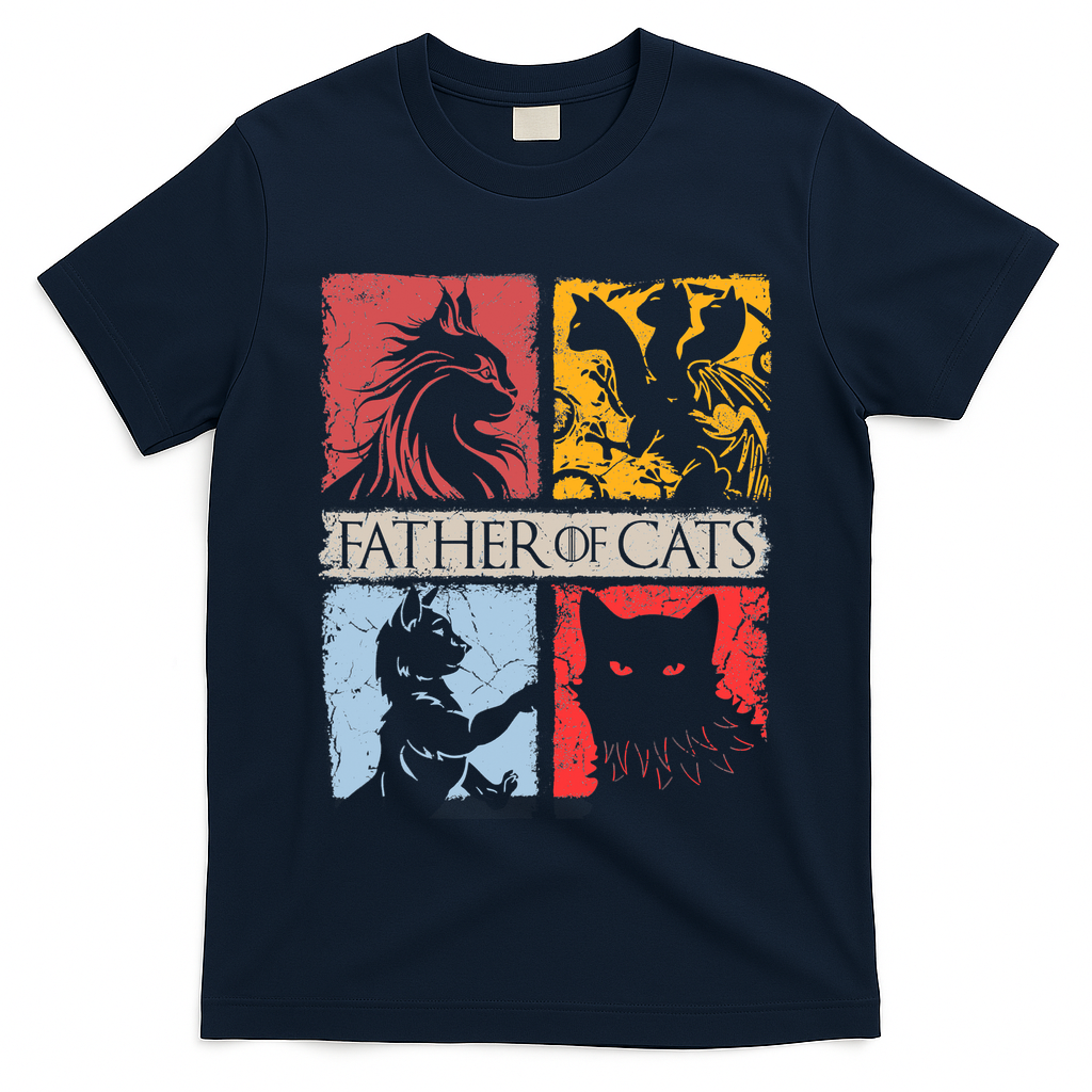 Father Of Cats Cat Lovers Cat Dad Fabulous T-Shirt