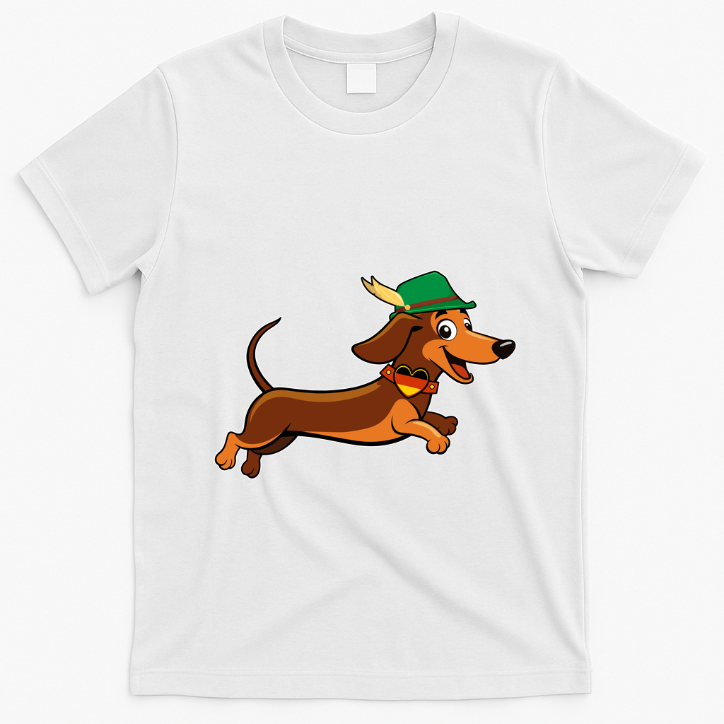 Funny Oktoberfest Dachshund T-Shirt - White