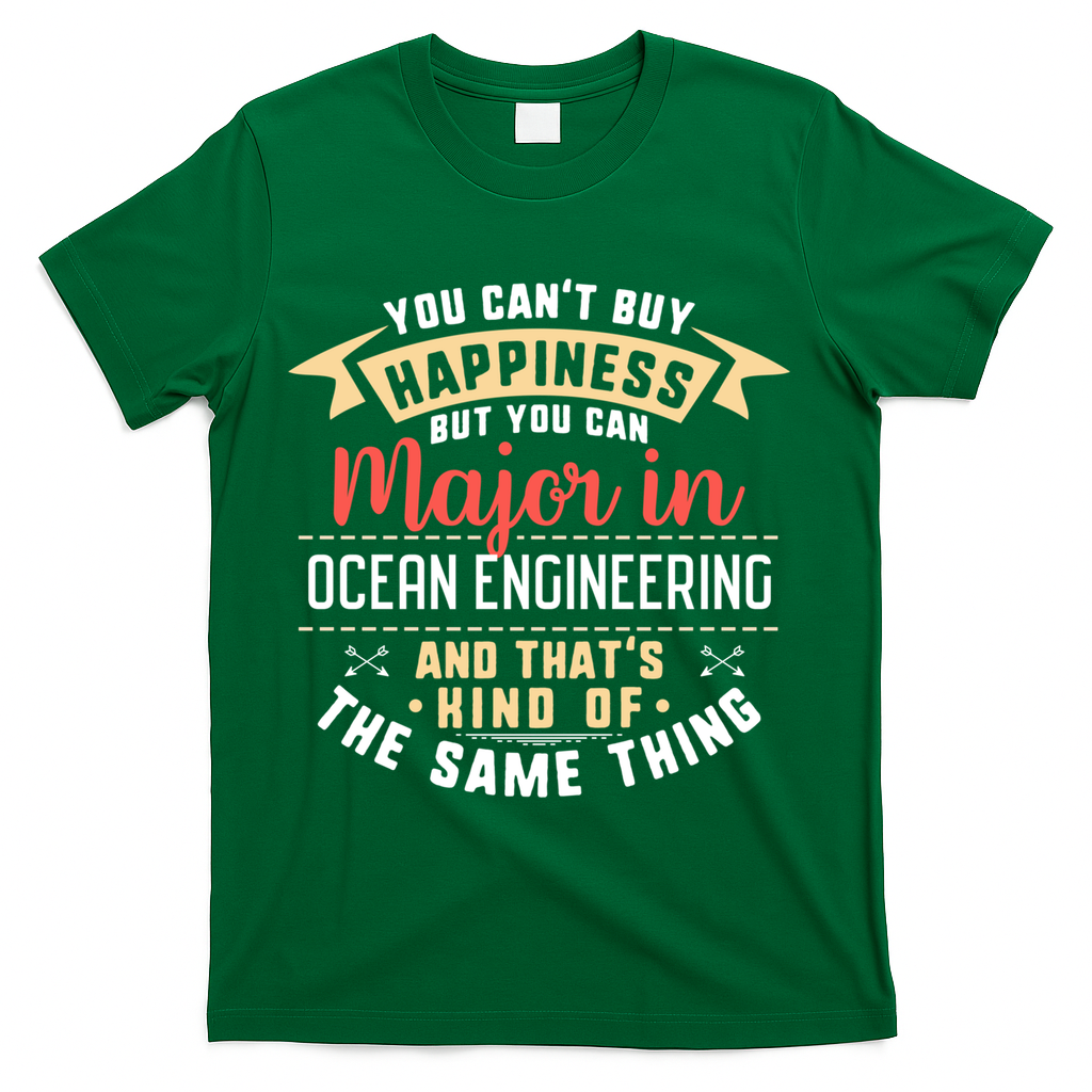 Funny Ocean Engineering Major Studengift Graduation Gift T-Shirt - Green