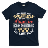 Funny Ocean Engineering Major Studengift Graduation Gift T-Shirt - Navy