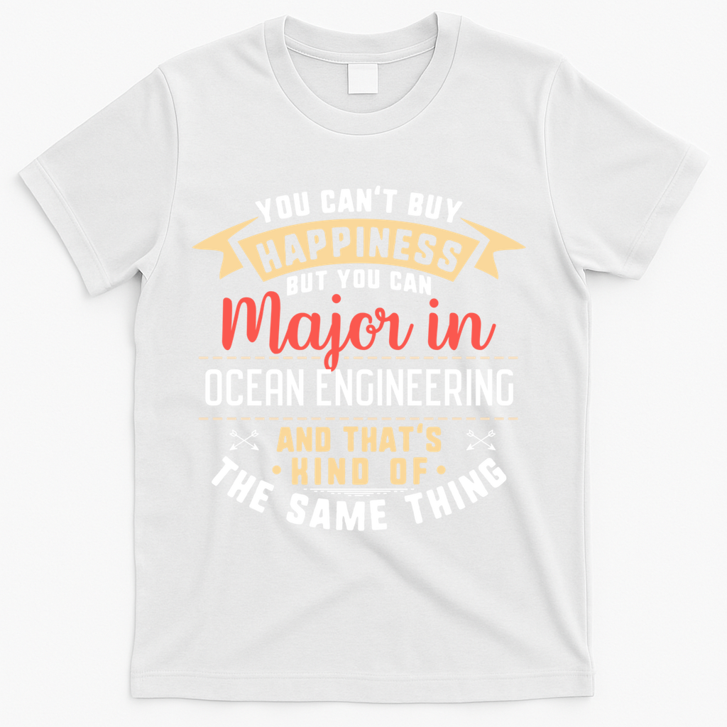 Funny Ocean Engineering Major Studengift Graduation Gift T-Shirt - White