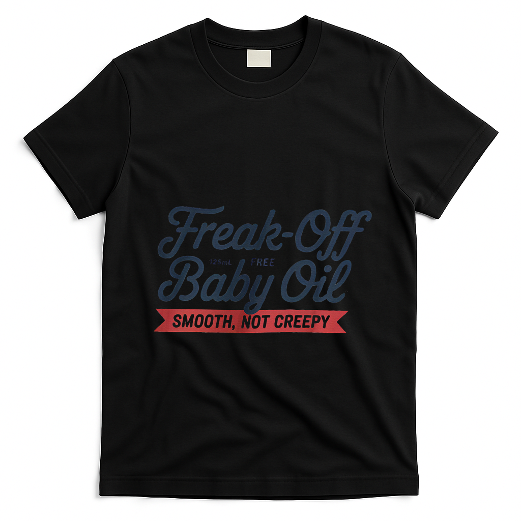 Freak Off Free Baby Oil Funny Halloween T-Shirt - Black