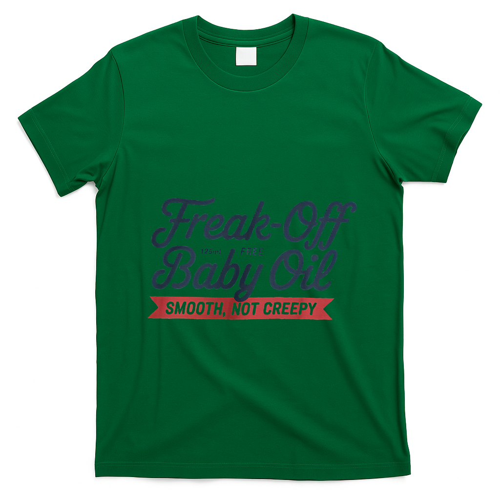 Freak Off Free Baby Oil Funny Halloween T-Shirt - Irish Green