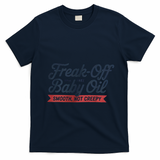 Freak Off Free Baby Oil Funny Halloween T-Shirt - Navy Blue
