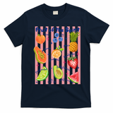 Fruit Of The Spirit Christian Faith Striped T-Shirt - Navy Blue