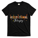 Funny Occupational Therapy Pumpkin Autumn Tree Fall Leaves T-Shirt - Black