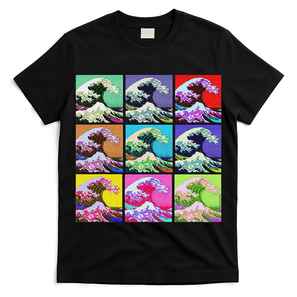 Fine Pop Art Great Wave Retro T-Shirt