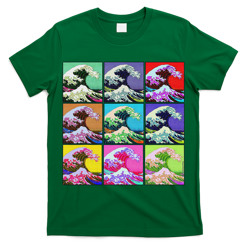 Fine Pop Art Great Wave Retro T-Shirt