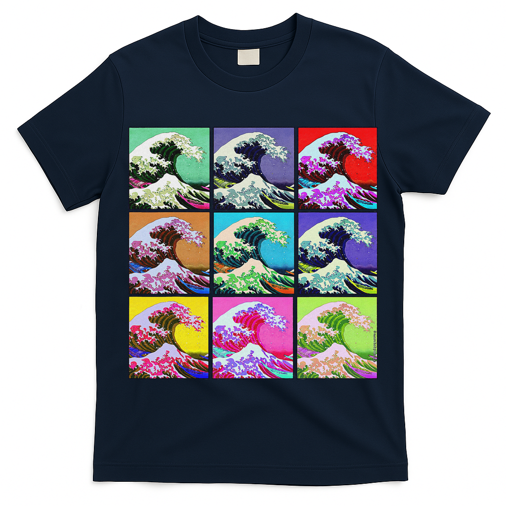 Fine Pop Art Great Wave Retro T-Shirt