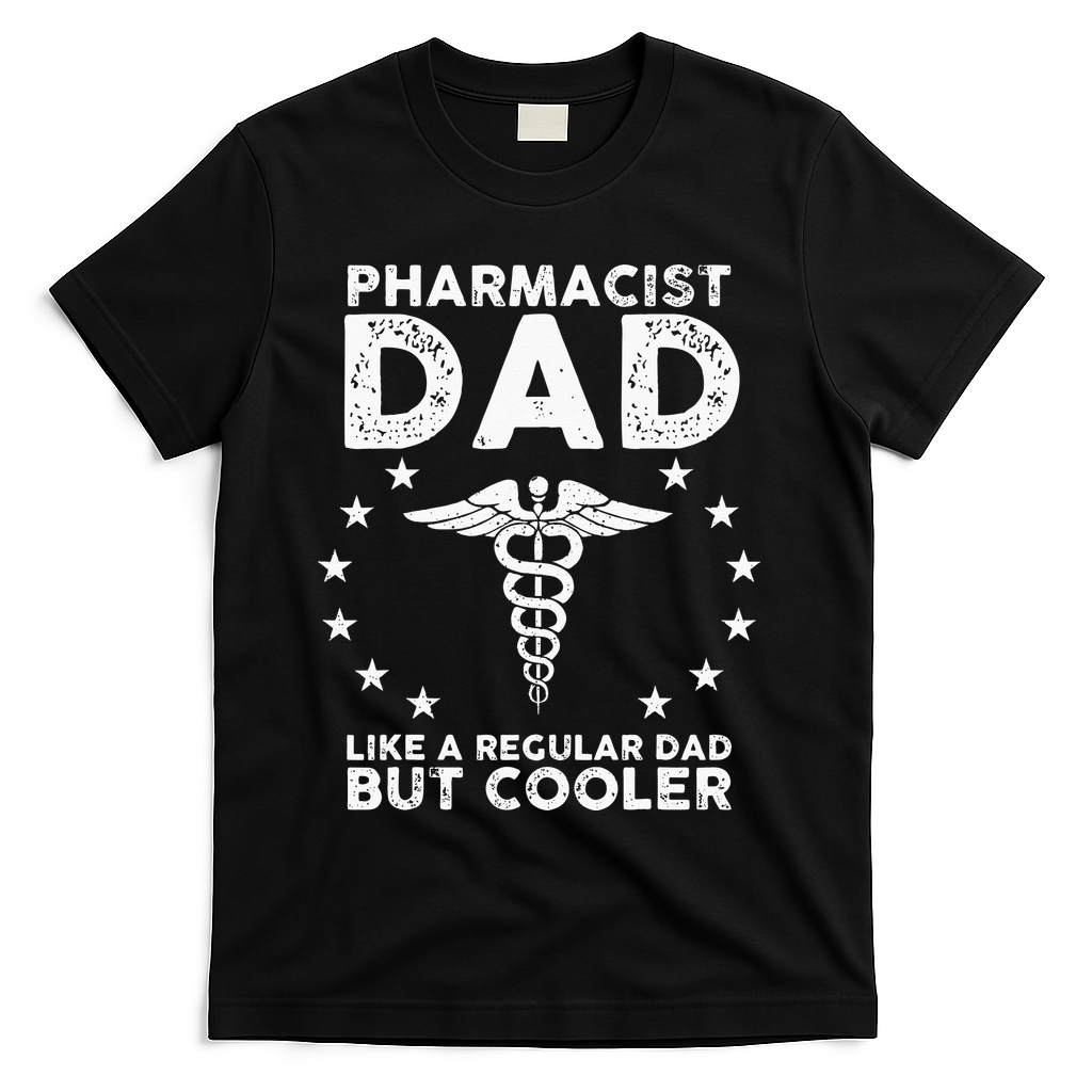 Funny Pharmacist Art For Dad School Pharmacy Technicians T-Shirt - Black