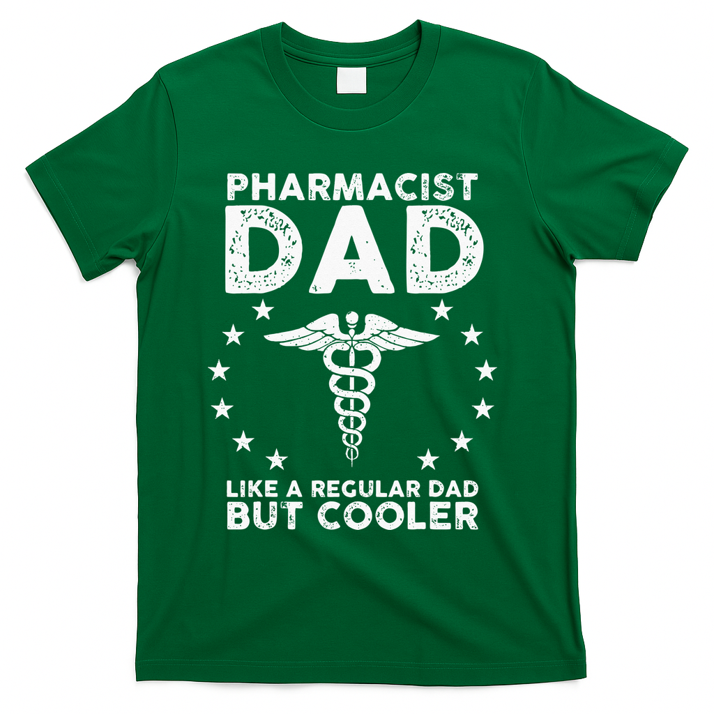 Funny Pharmacist Art For Dad School Pharmacy Technicians T-Shirt - Green