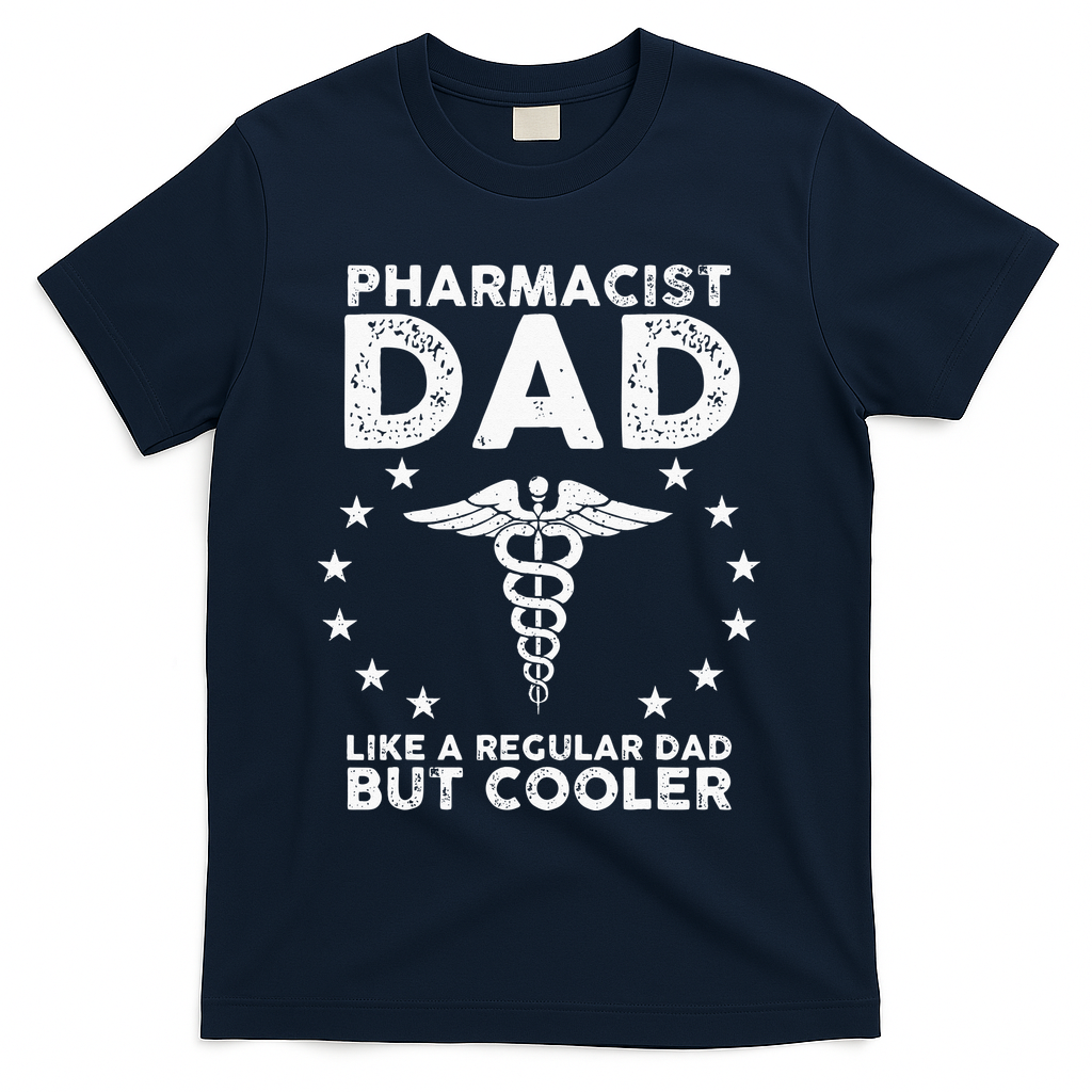 Funny Pharmacist Art For Dad School Pharmacy Technicians T-Shirt - Navy