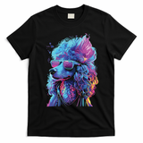 Funny Poodle Colorful Poodle Wearing Sunglasses T-Shirt - Black