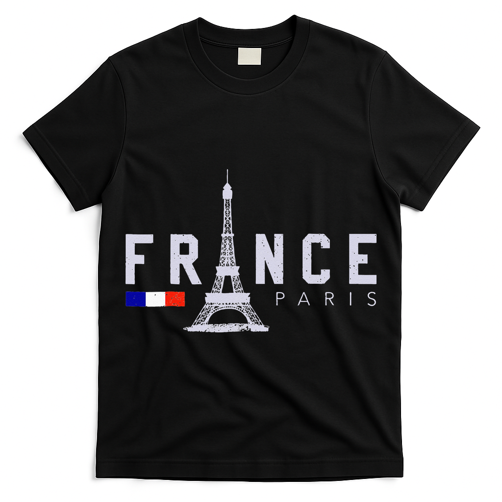 France Paris French Flag Eiffel Tower Souvenir Gift T-Shirt