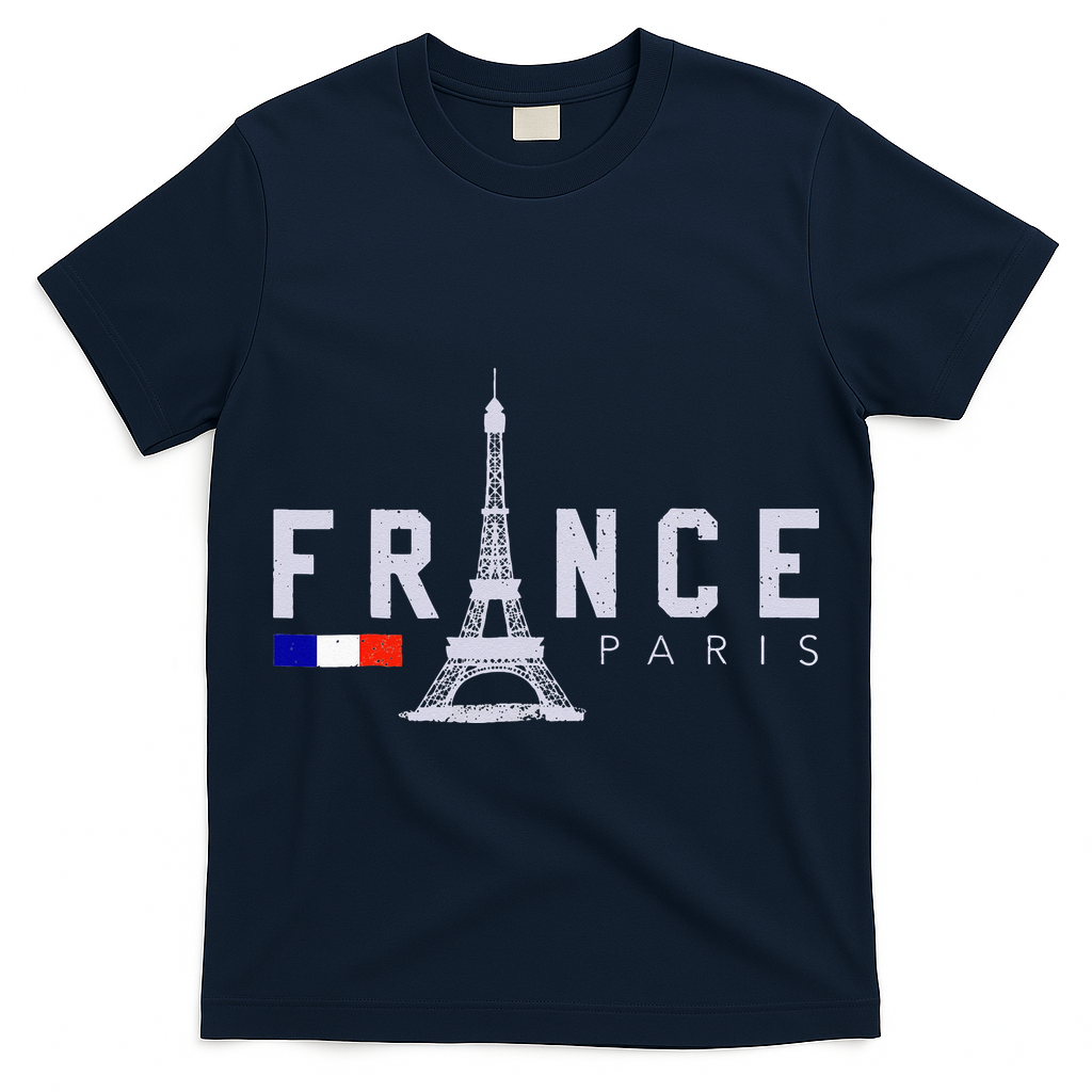 France Paris French Flag Eiffel Tower Souvenir Gift T-Shirt