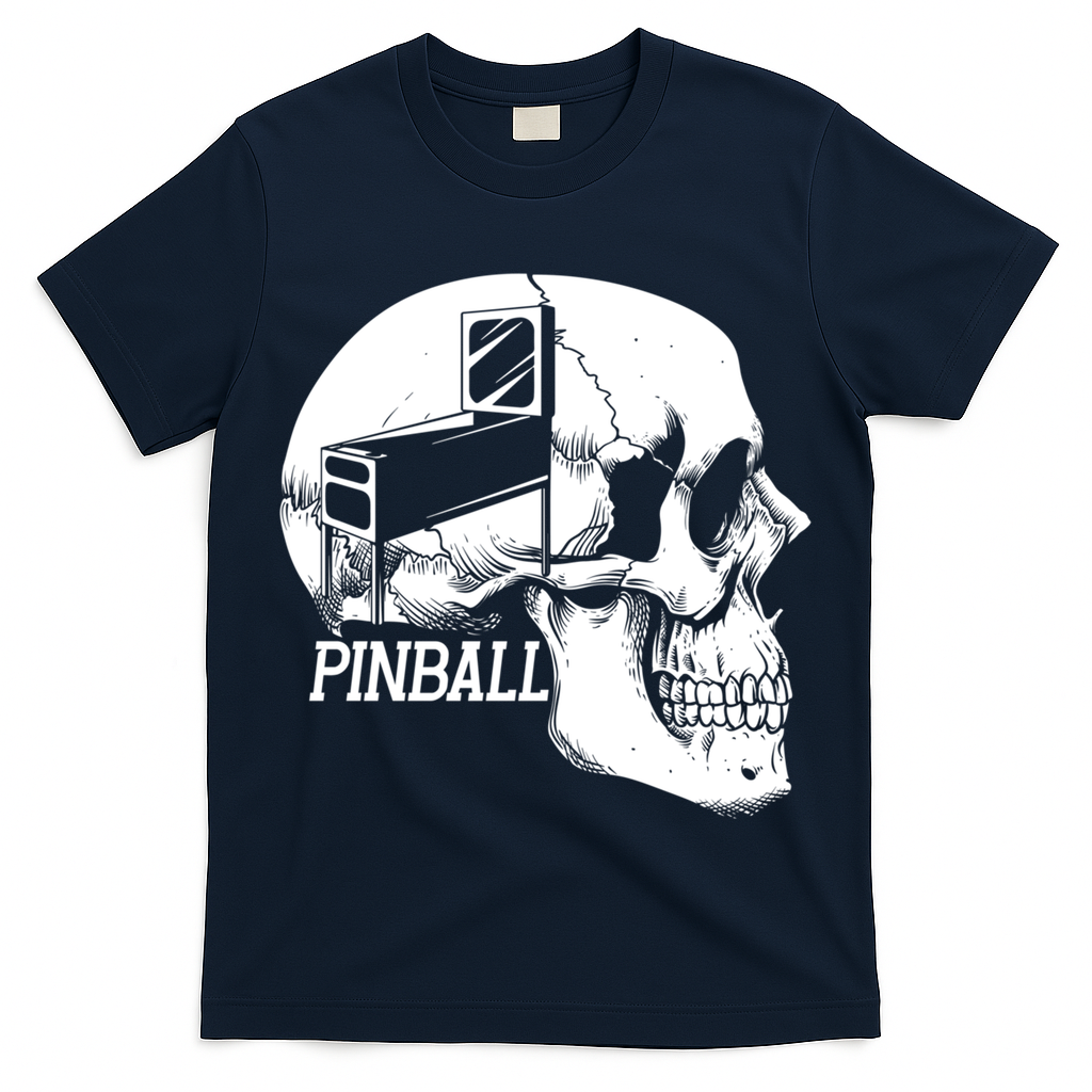 Funny Pinball Fan Skeleton Gaming Gamer Gift T-Shirt