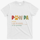 Funny Pawpa Grand Paw Grandpa Dog Dad Definition Fathers Day T-Shirt - White