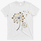 Funny Pug Gift For  Cool Flower Dog Dandelion Lover T-Shirt - White