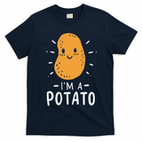Funny Potato Halloween Costume Cute and Vegan Friendly T-Shirt - Navy Blue
